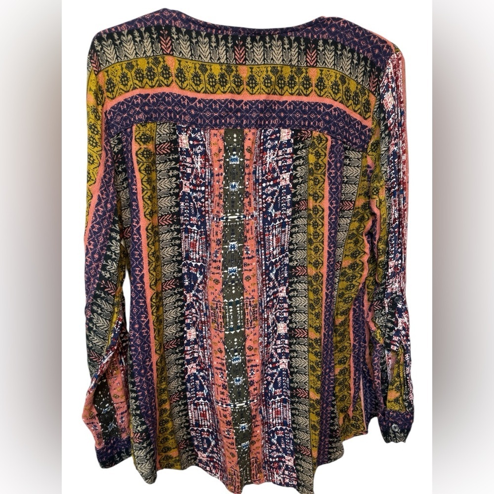 Nine West Colorful Patterned Boho Top - image 2